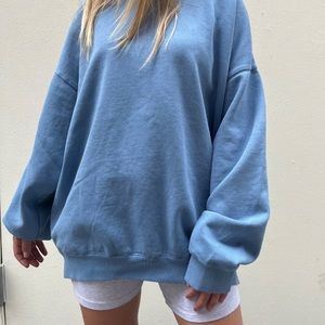 brandy melville sky blue Erica oversized sweatshirt
